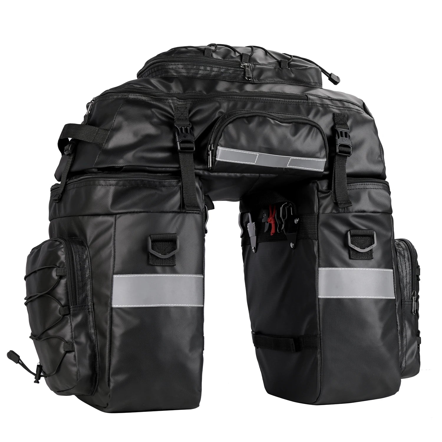 65L Waterproof Bike Cargo Bag - 3-in-1 Bicycle Rear Rack Pannier Backpack