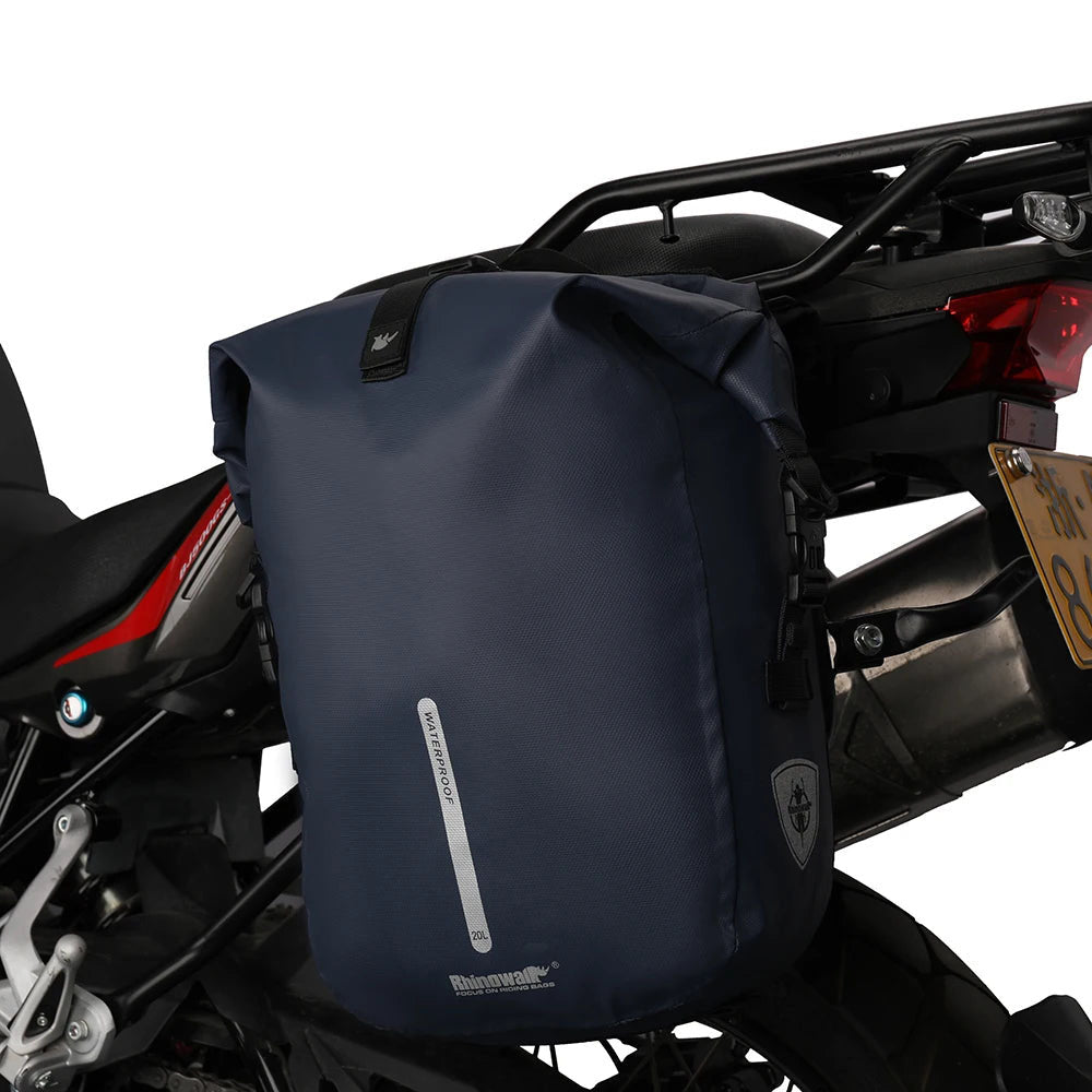 20L Motorcycle Saddle Bag - Waterproof Cycling Rear Seat Bag