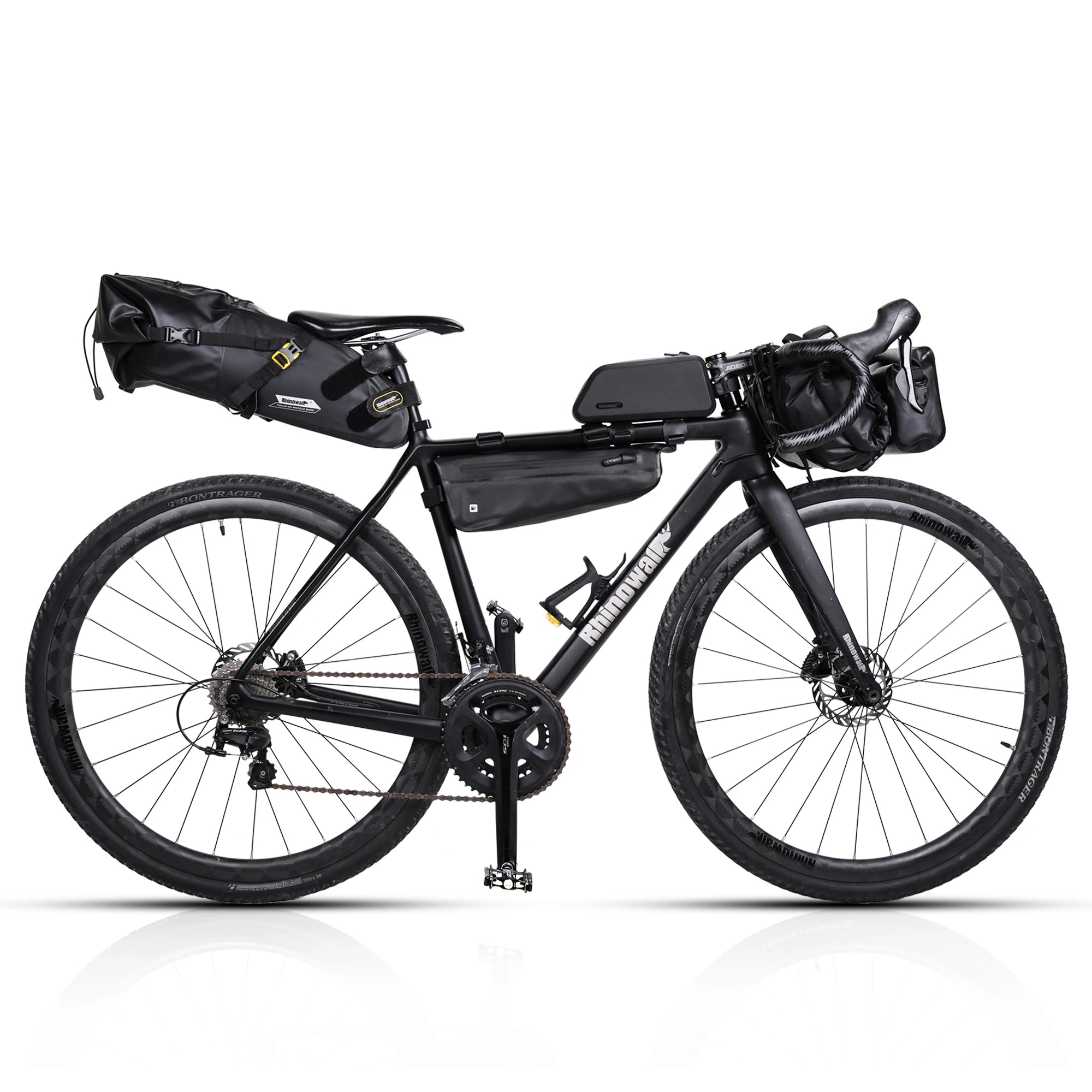 Waterproof Bicycle Handlebar and Frame Bag Set - Long-Distance Cycling Pannier