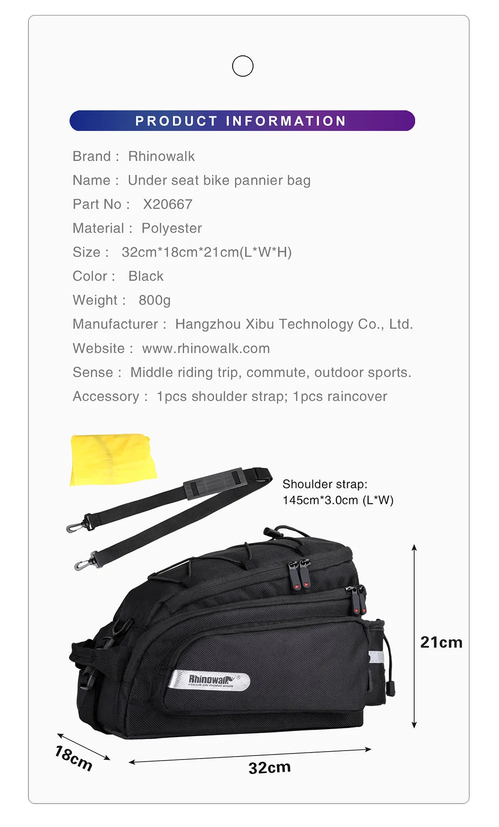 Waterproof 30L Bicycle Bag for MTB and Travel