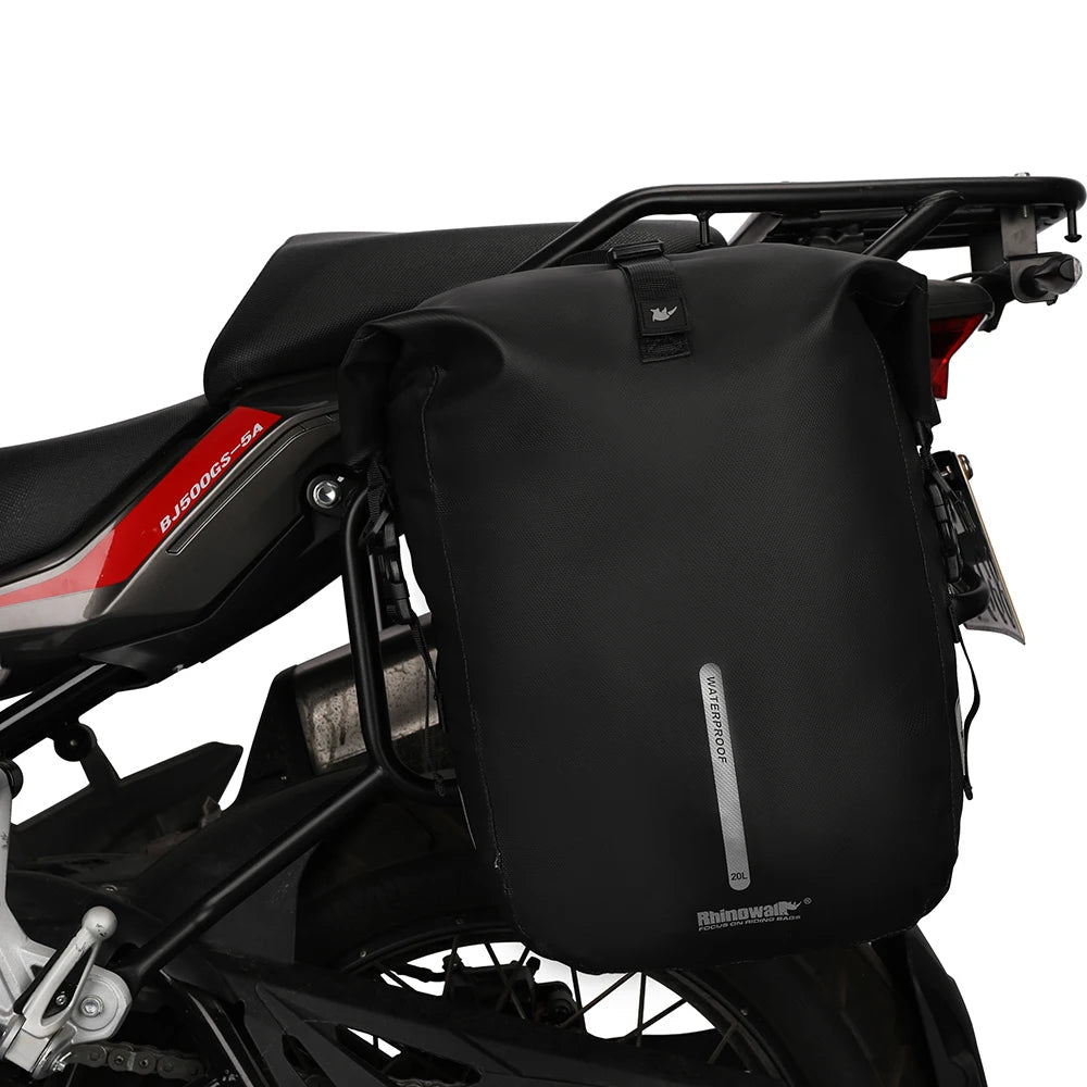 20L Motorcycle Saddle Bag - Waterproof Cycling Rear Seat Bag