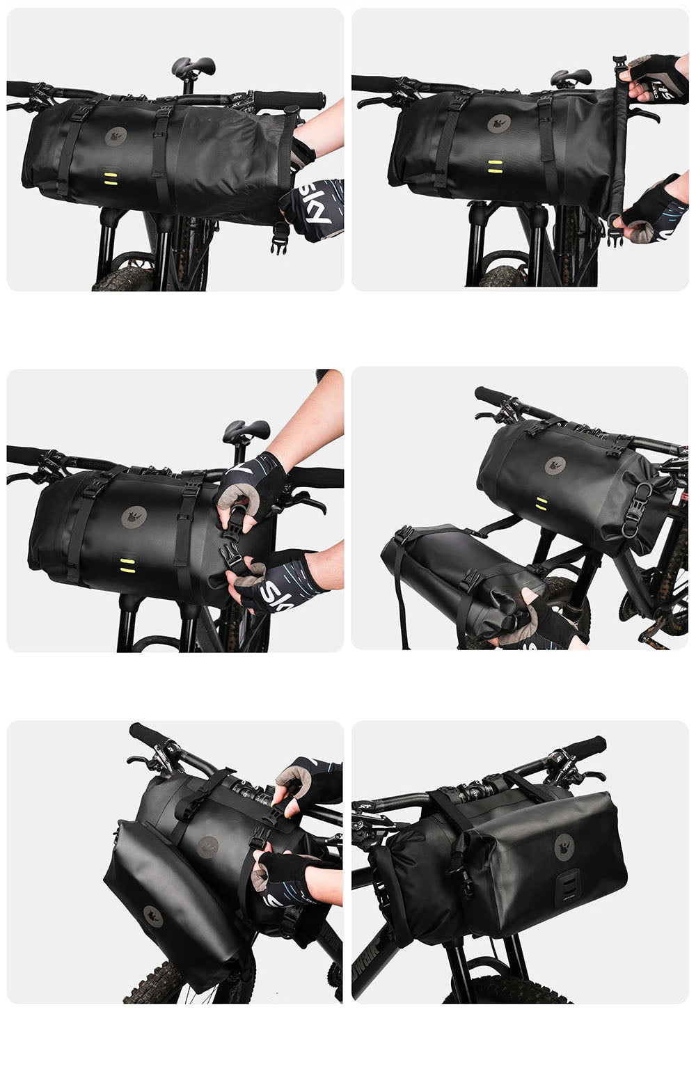 Waterproof Bike Handlebar Bag - 4L-12L Capacity