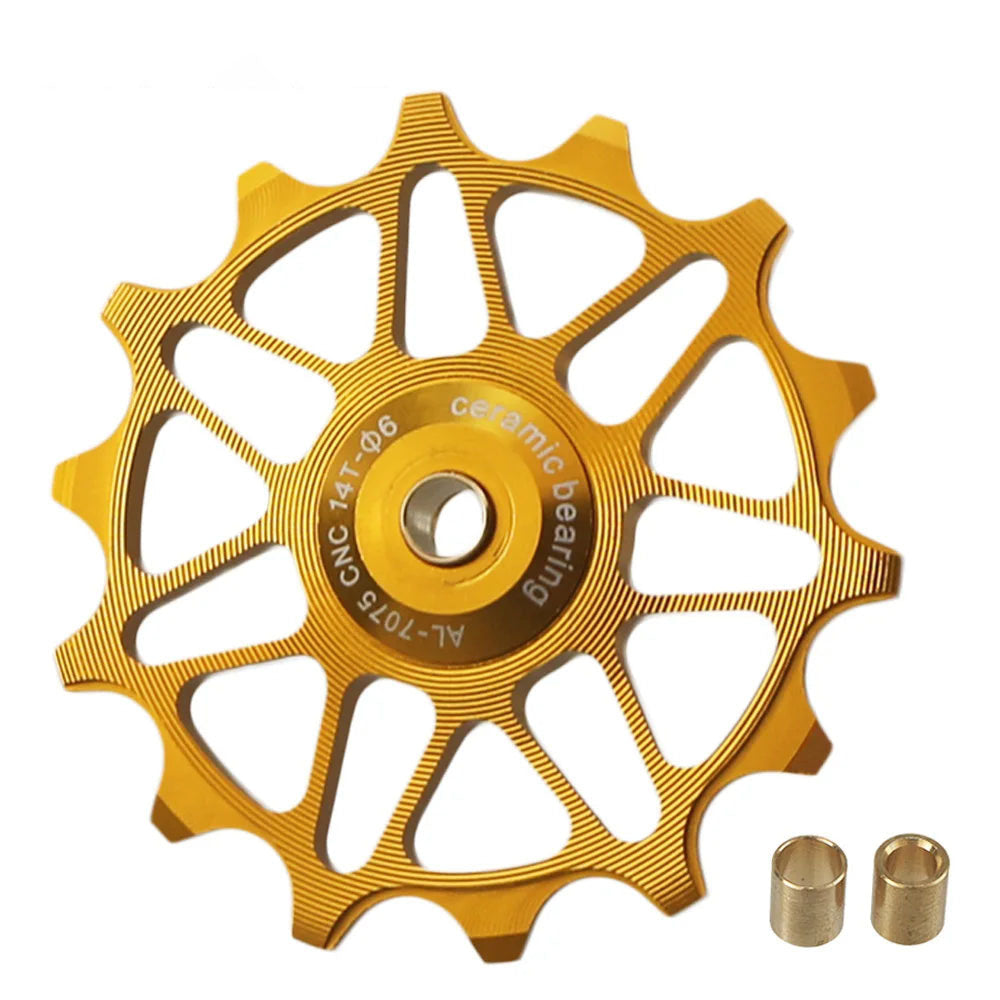 12T 14T Bicycle Jockey Wheel Rear Derailleur Ceramic Pulley for Road and Mountain Bikes