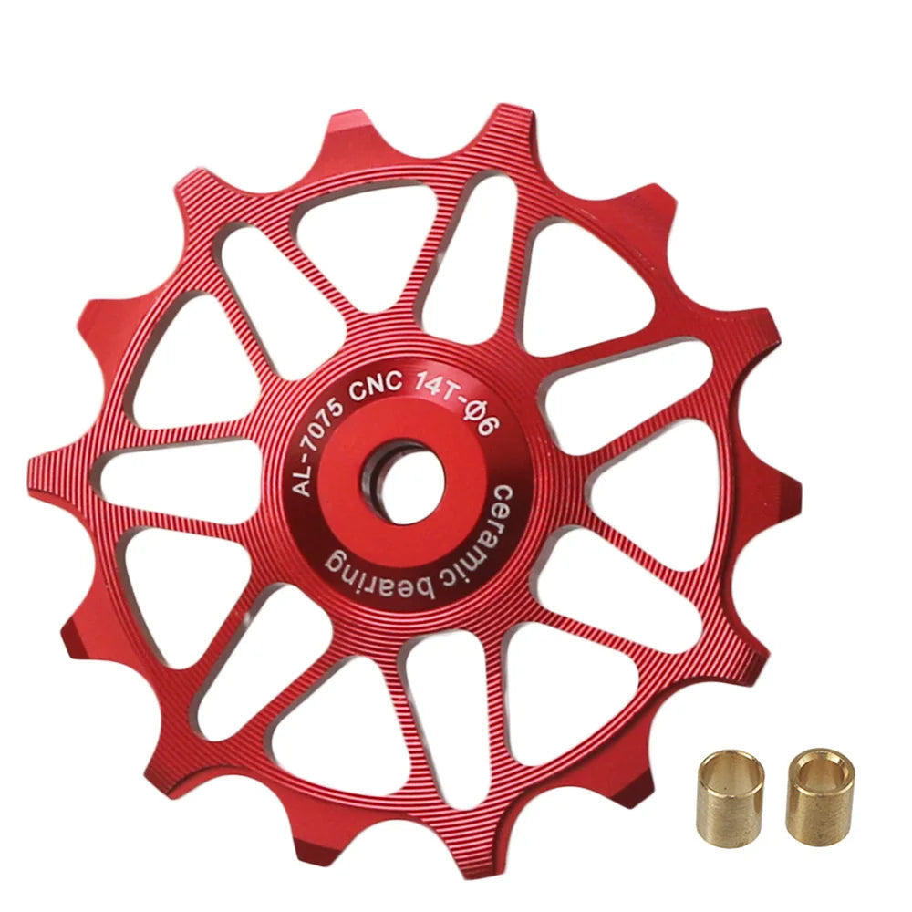 12T 14T Bicycle Jockey Wheel Rear Derailleur Ceramic Pulley for Road and Mountain Bikes