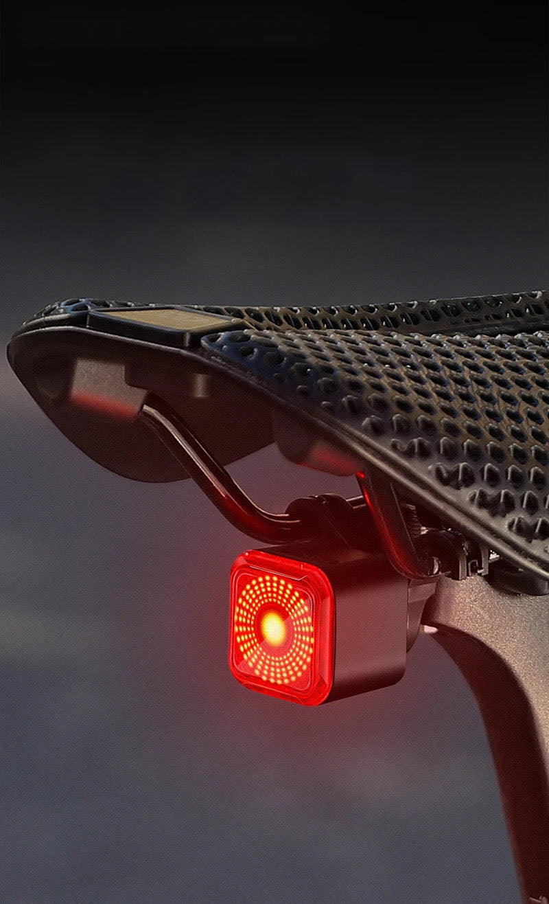 Smart Sensing Bike Tail Light - IPX5 Waterproof, Type-C Charging