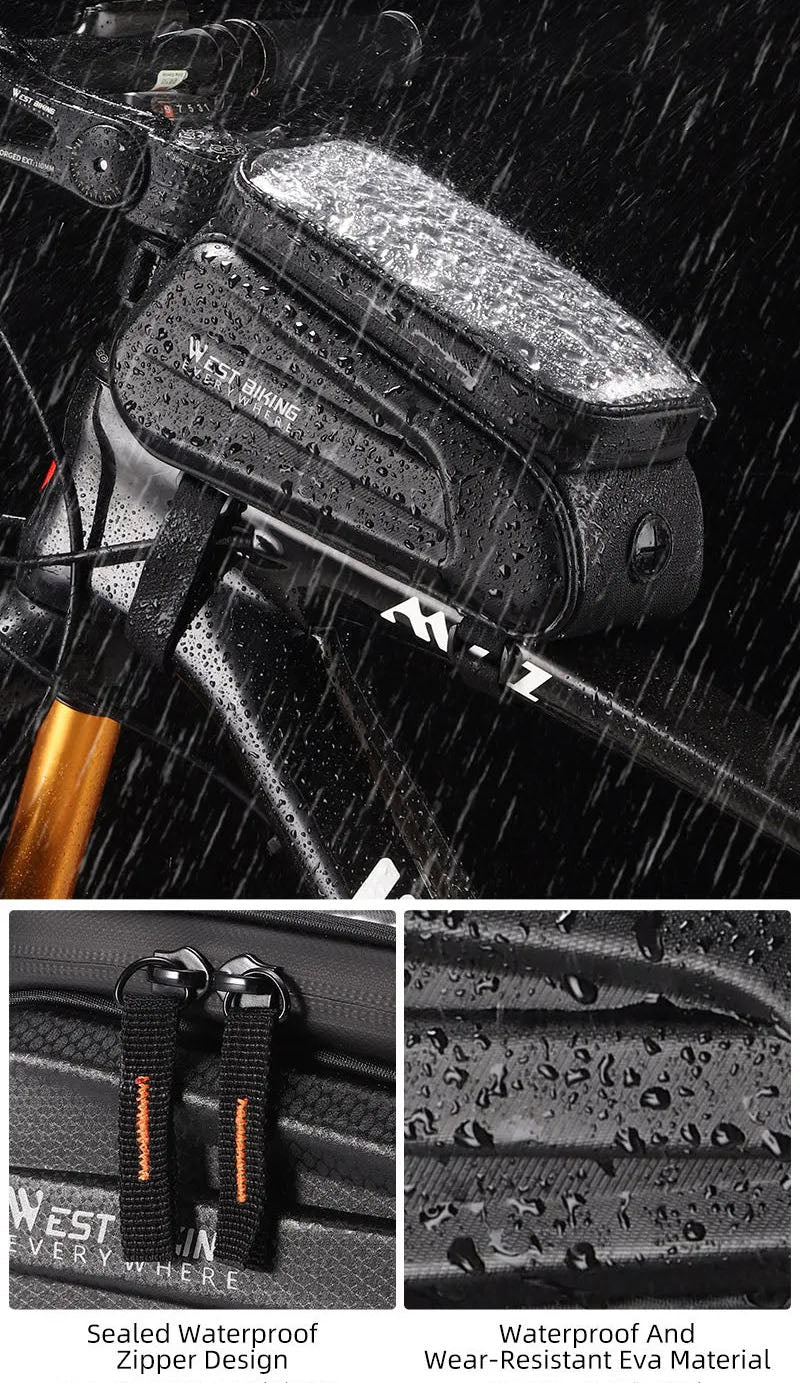 7.0 Inch Waterproof Bike Phone Touch Screen Bag