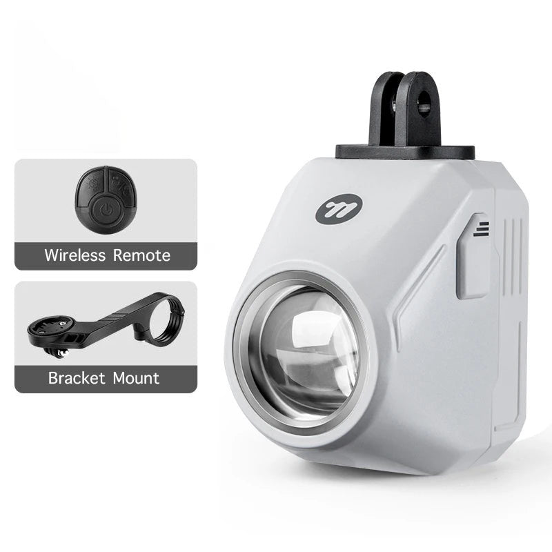 1600 Lumens Bike Headlight - Wireless Remote, IP66 Waterproof