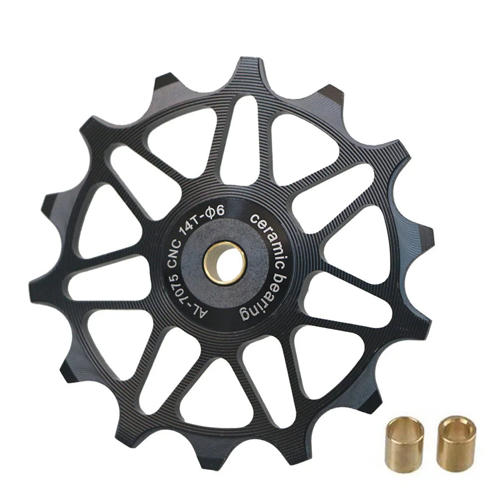 12T 14T Bicycle Jockey Wheel Rear Derailleur Ceramic Pulley for Road and Mountain Bikes