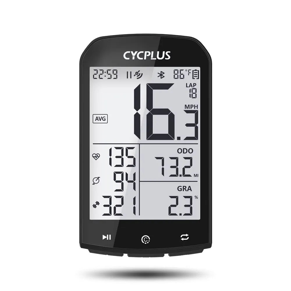 M1 Wireless GPS Bike Computer - Waterproof Speedometer & Odometer