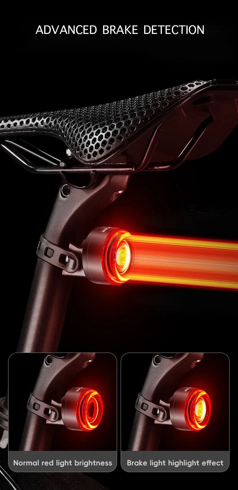 Cycling Lights Set - 400/600/800LM Bike Headlight and Colorful Rear Light