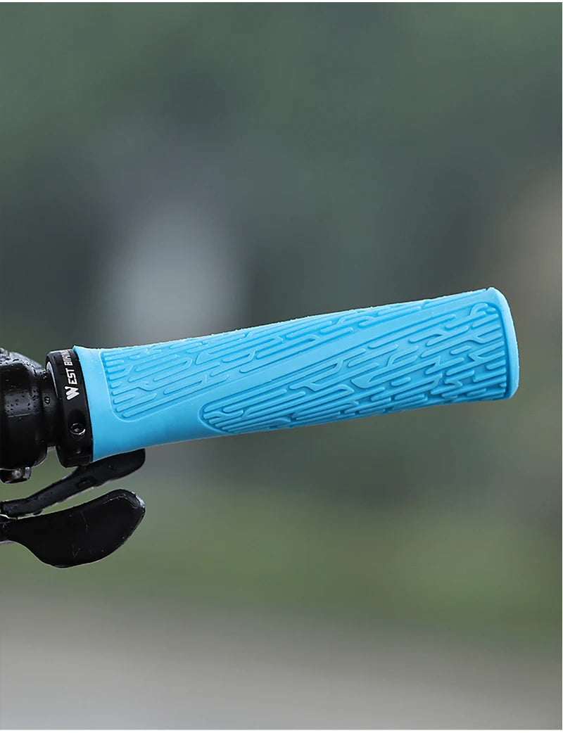 Shockproof Silicone Bicycle Grips - Anti-Slip, Lock-On Design