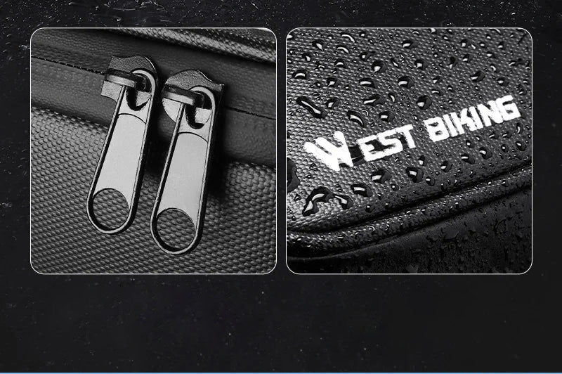 Waterproof Bicycle Front Frame Bag - 7 Inch Touch Screen Phone Holder