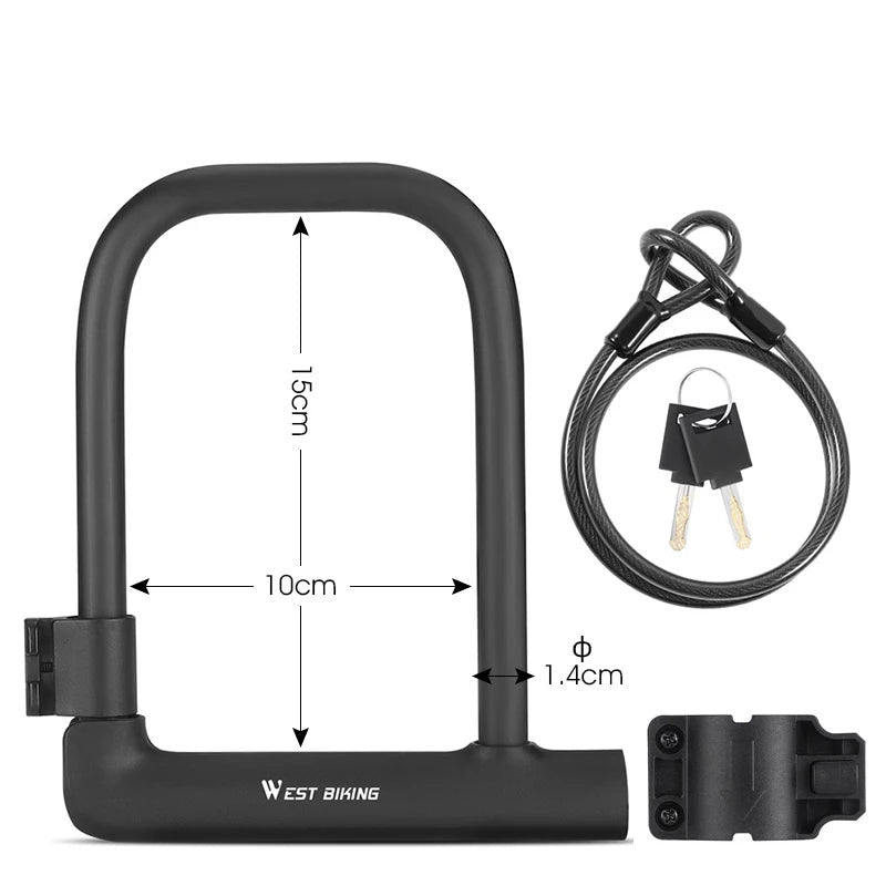 Portable Anti-Theft U Lock for Bicycles and Motorcycles