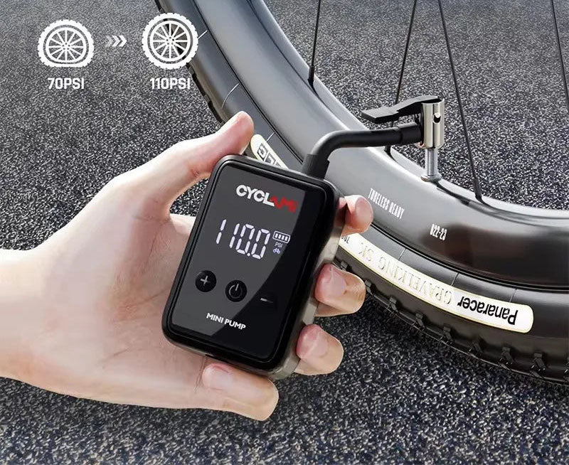 Portable Electric Bike Pump with Digital Gauge - 150 PSI Rechargeable Tire Inflator