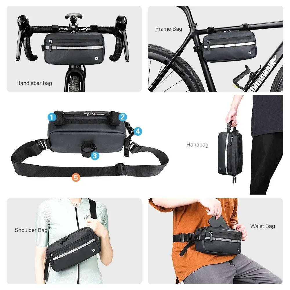 3L Multifunctional Bicycle Handlebar Bag – Water-Repellent & Versatile Storage