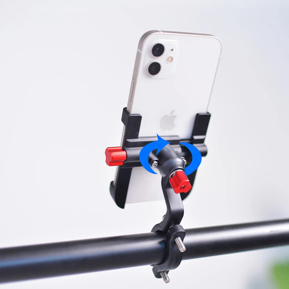 360° Rotatable Aluminum MTB Phone Mount for Bicycles