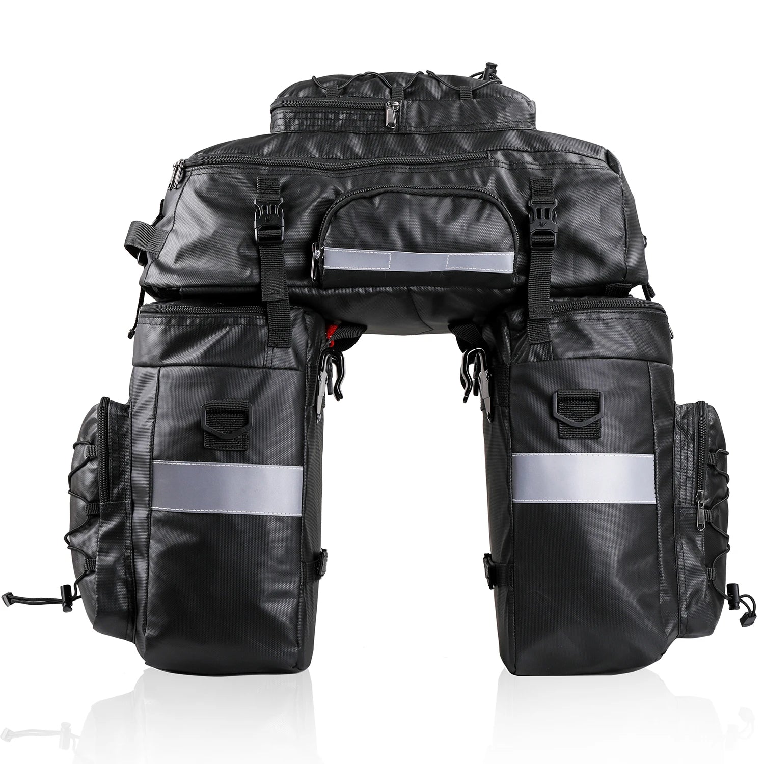 65L Waterproof Bike Cargo Bag - 3-in-1 Bicycle Rear Rack Pannier Backpack