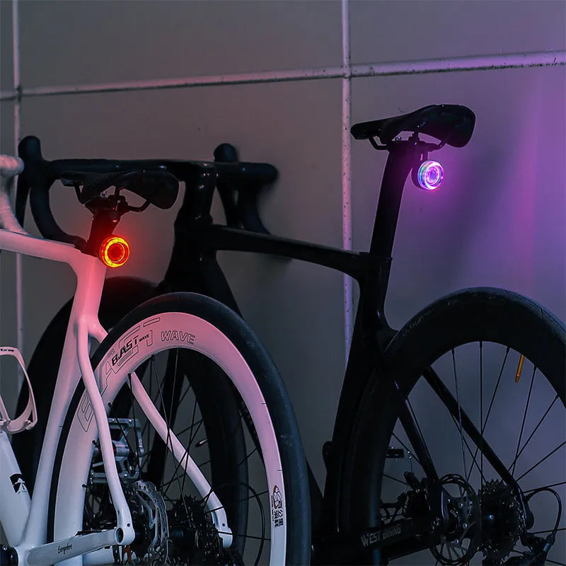 Cycling Lights Set - 400/600/800LM Bike Headlight and Colorful Rear Light