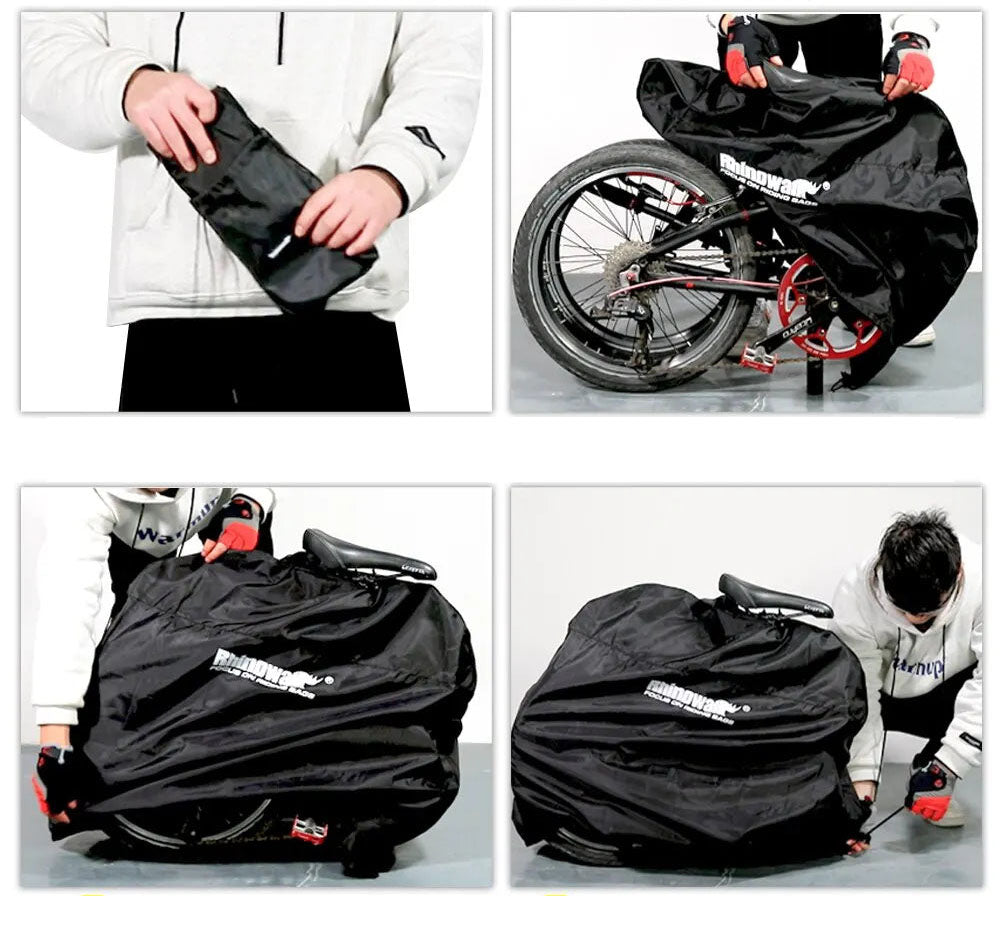 Portable Folding Bike Storage Bag for 16-Inch & 20-Inch Bikes