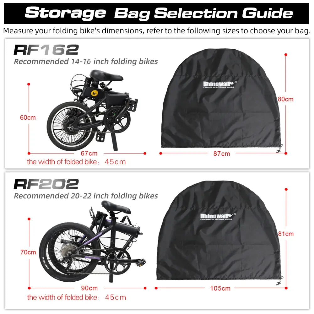 Portable Folding Bike Storage Bag for 16-Inch & 20-Inch Bikes