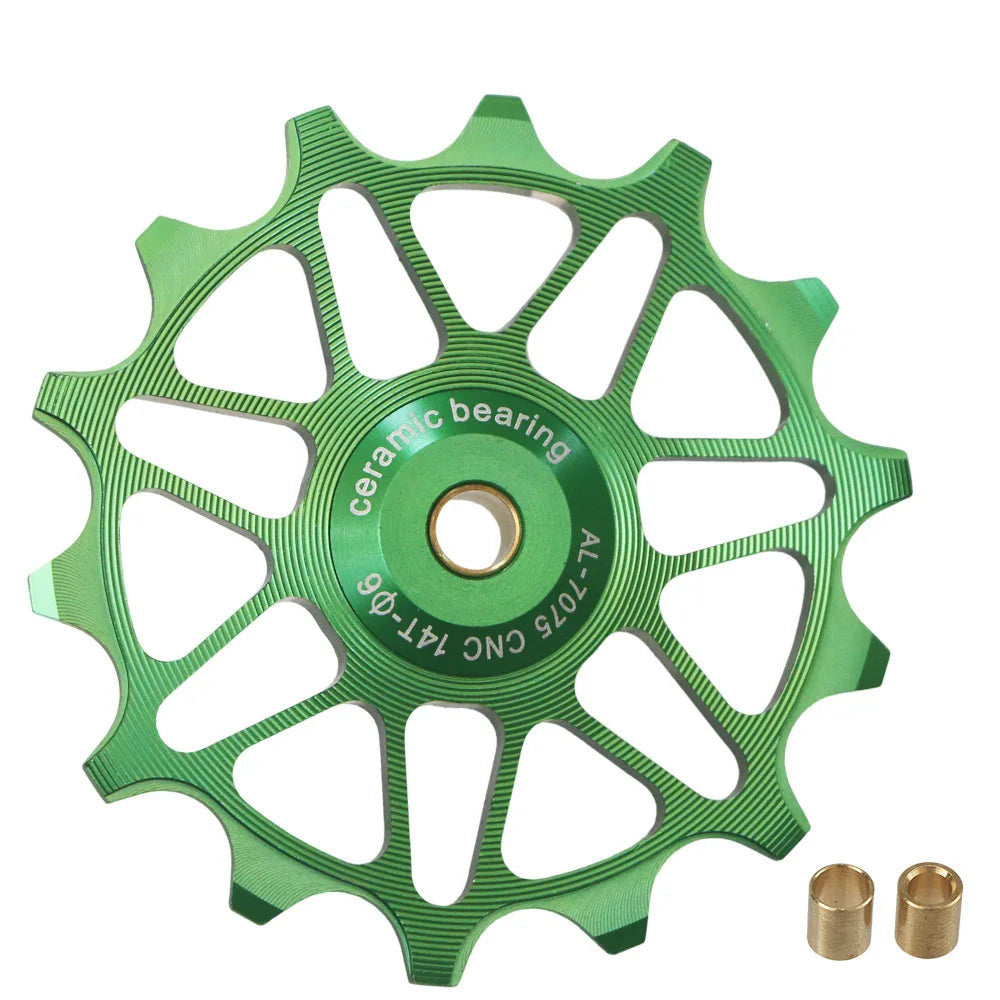 12T 14T Bicycle Jockey Wheel Rear Derailleur Ceramic Pulley for Road and Mountain Bikes