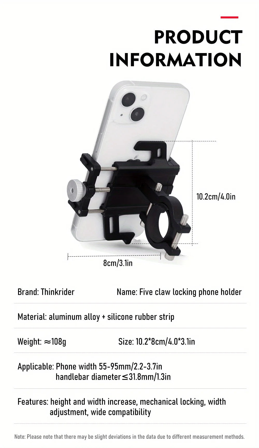 Aluminum Bicycle Mobile Phone Rack for Navigation