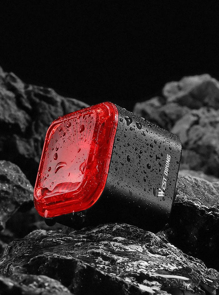 Smart Sensing Bike Tail Light - IPX5 Waterproof, Type-C Charging