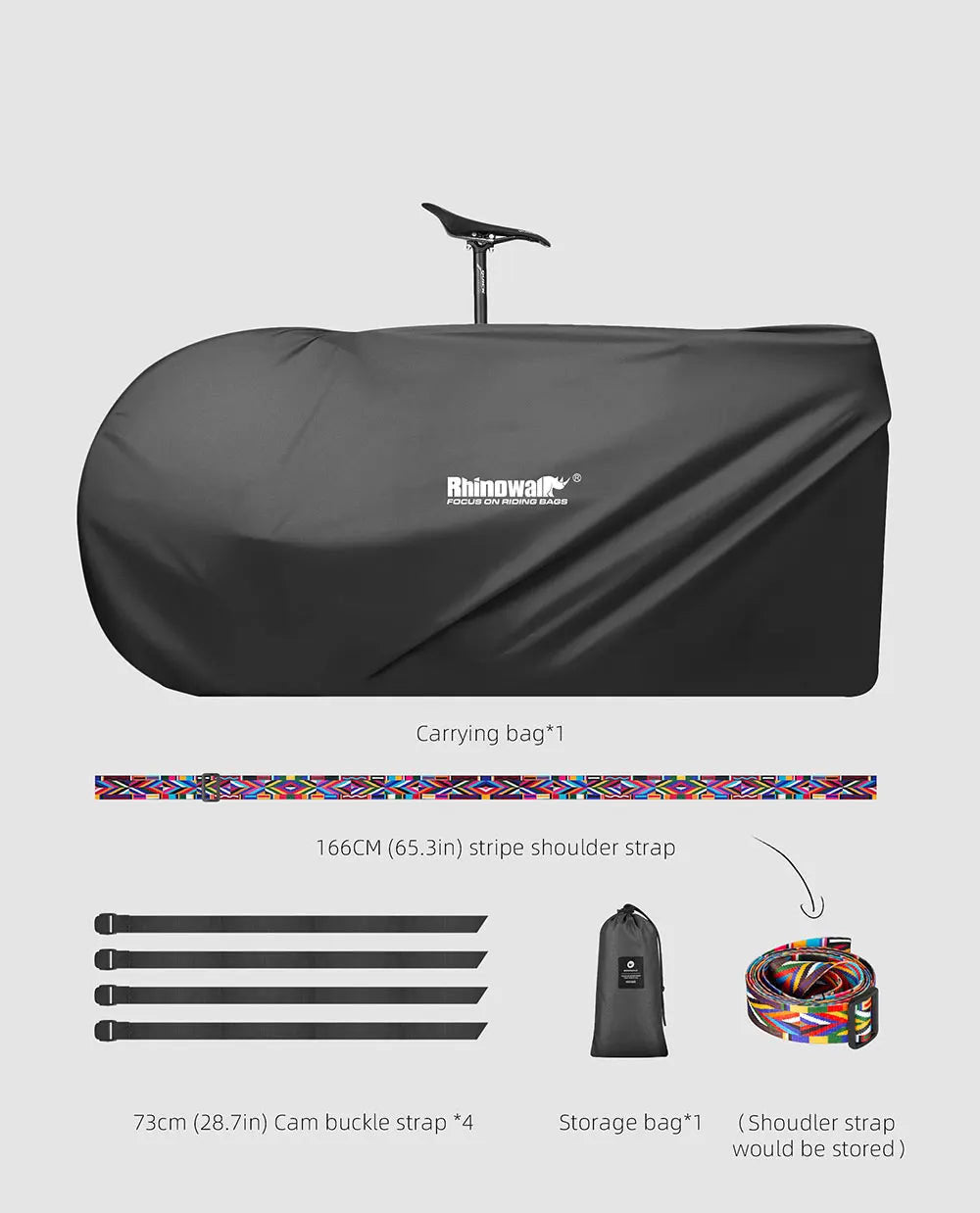 Portable Bike Cover for 26-27 Inch Mountain and Road Bicycles