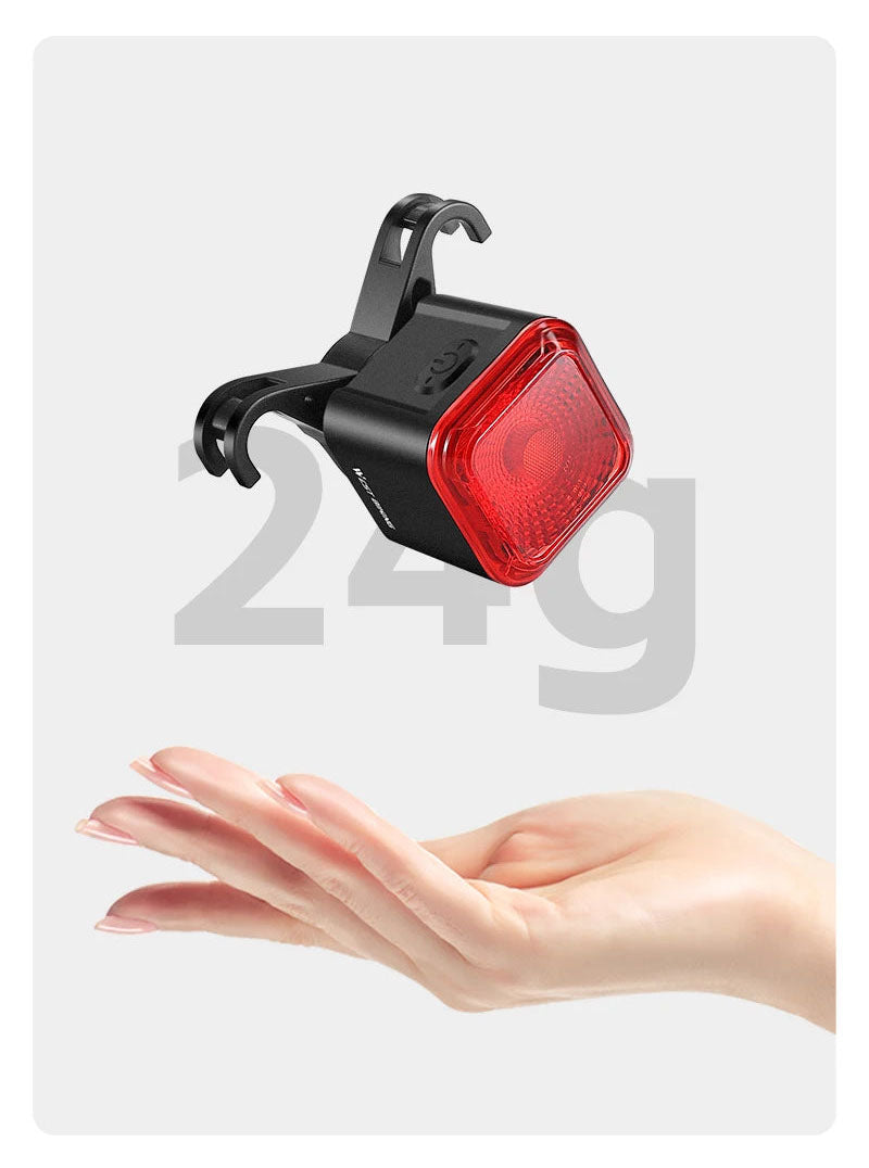 Smart Sensing Bike Tail Light - IPX5 Waterproof, Type-C Charging