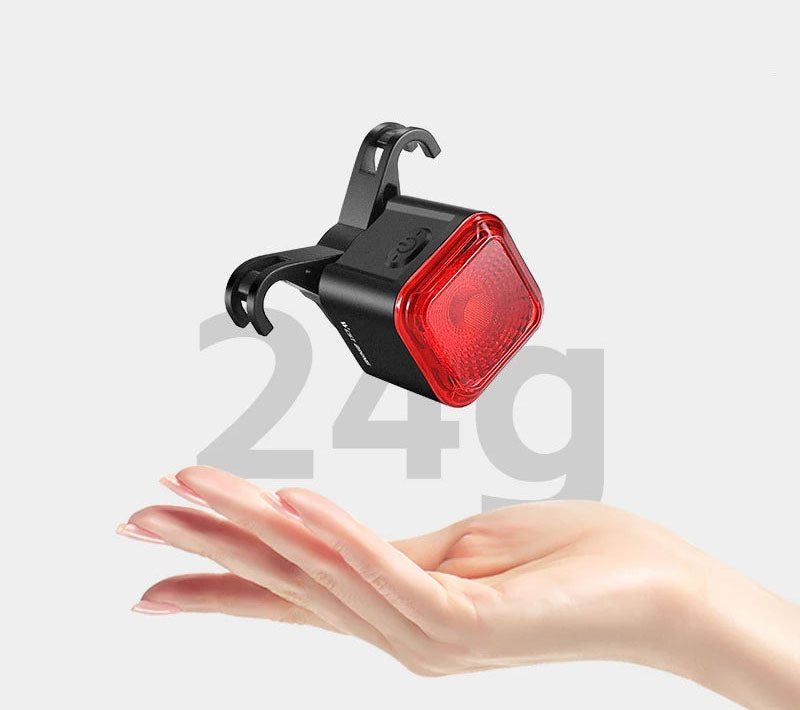 Smart Sensing Bike Tail Light - IPX5 Waterproof, Type-C Charging